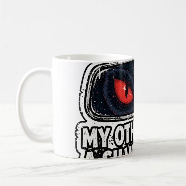 Mothman Meme - Annat fordon Kaffemugg (Vänster)