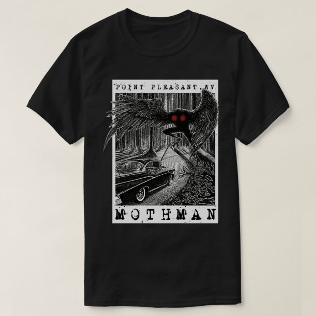 Mothman möter 1966 Point Pleasant Original Cr T Shirt (Design framsida)