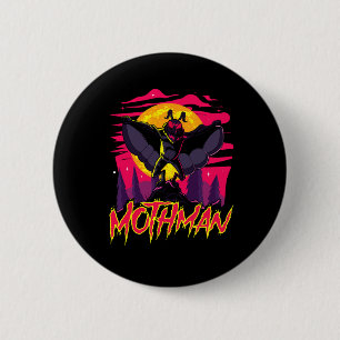 Mothman Movie Roligt Cryptid Halloween Myth Monste Knapp