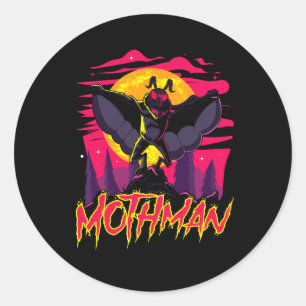 Mothman Movie Roligt Cryptid Halloween Myth Monste Runt Klistermärke