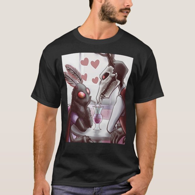 Mothman och Jersey Djävulen om datafrafik T-Shir T Shirt (Framsida)