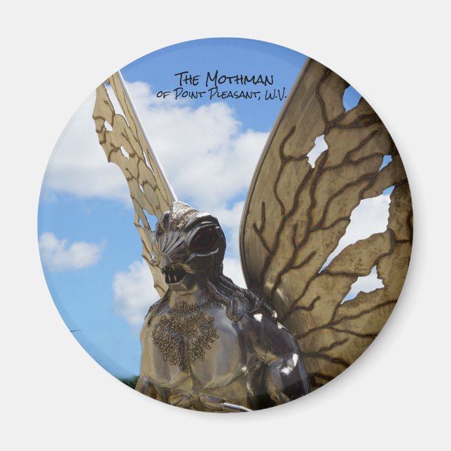 Mothman of Point Pleasant Refrigerator Magnet (Framsidan)