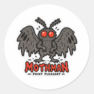 Mothman Point Pleasant WV Kryptid-dekal Runt Klistermärke