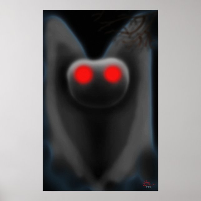 Mothman Poster Skriv ut (Framsidan)