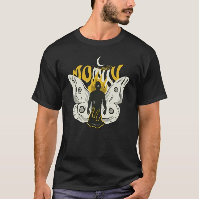 Mothman Psychic Cryptid Mothman Creature från Poin T Shirt (Framsida)
