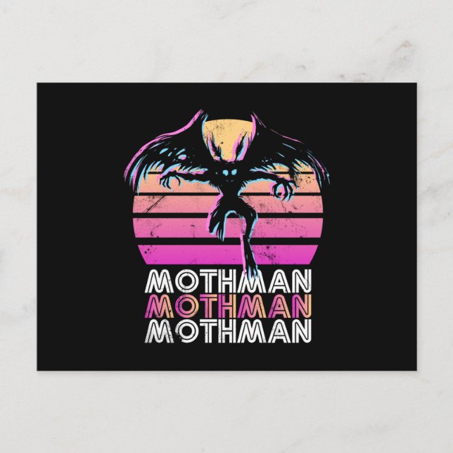 Mothman Retro 80s temed Gift Vykort (Framsida)