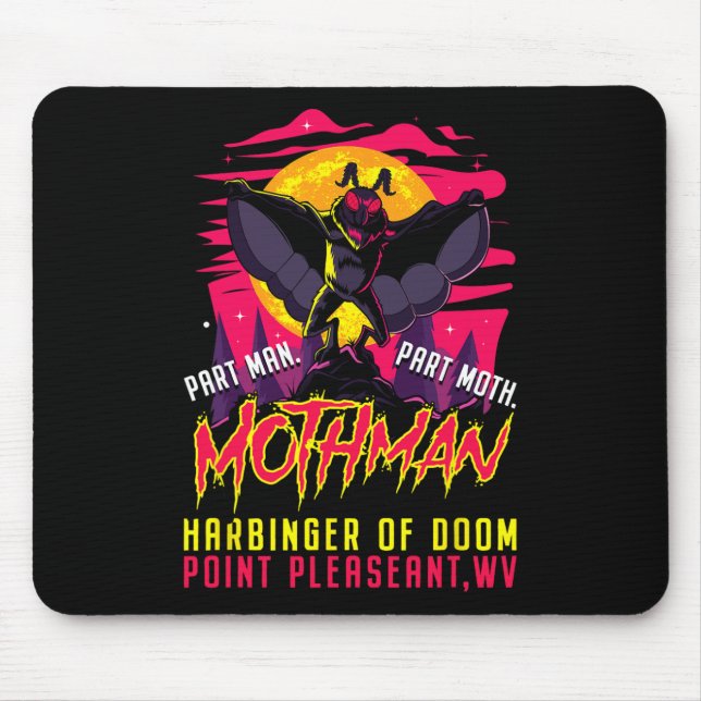 Mothman Roligt Cryptid Harbinger Part Man Part Mot Musmatta (Framsidan)