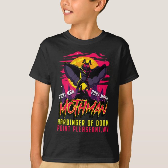 Mothman Roligt Cryptid Harbinger Part Man Part Mot T Shirt (Framsida)