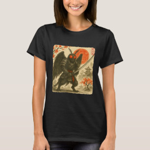 Mothman Samurai Japansk Krigare Kostym Sumi-e Ar T Shirt