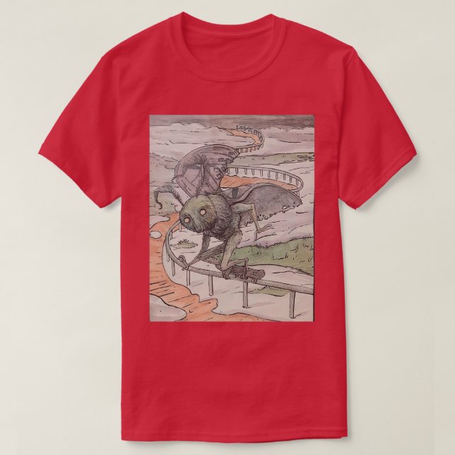 Mothman Skates T Shirt (Design framsida)