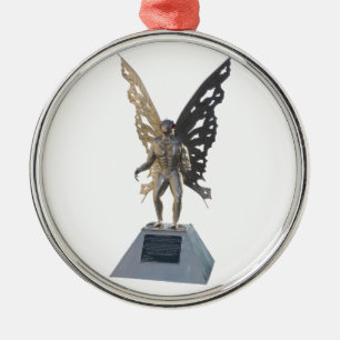 Mothman Statue från Point Pleasant Väster Virgin Julgransprydnad Metall