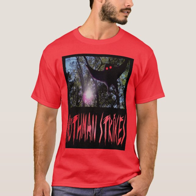 Mothman strejkor tee (Framsida)