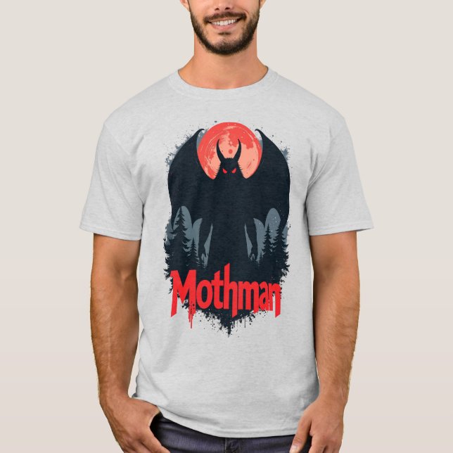 Mothman T-Shirt - Väster Virginia Cryptid Legend T (Framsida)