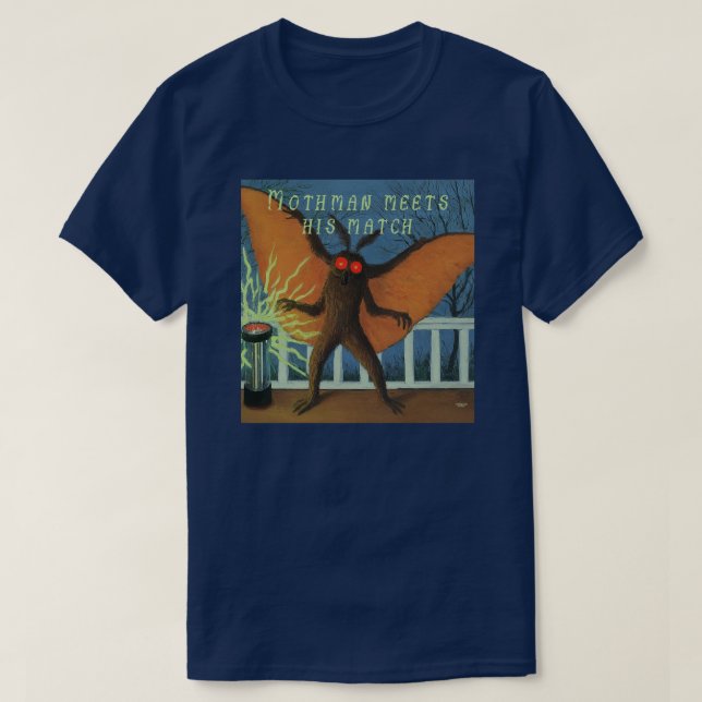 Mothman träffar sin matchning t shirt (Design framsida)