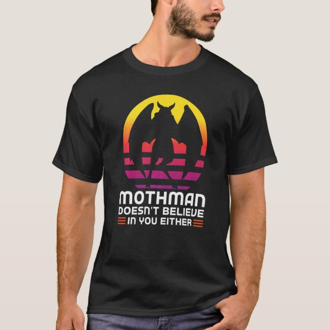 Mothman tror inte på Cryptozoology Mothman Prem T Shirt (Framsida)