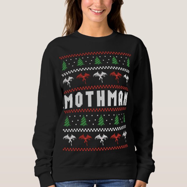 Mothman Ugly jul Sweater T Shirt (Framsida)