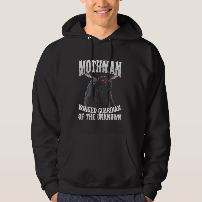 Mothman Winged Guardian of the unknown Cryptid Hoodie (Framsida)