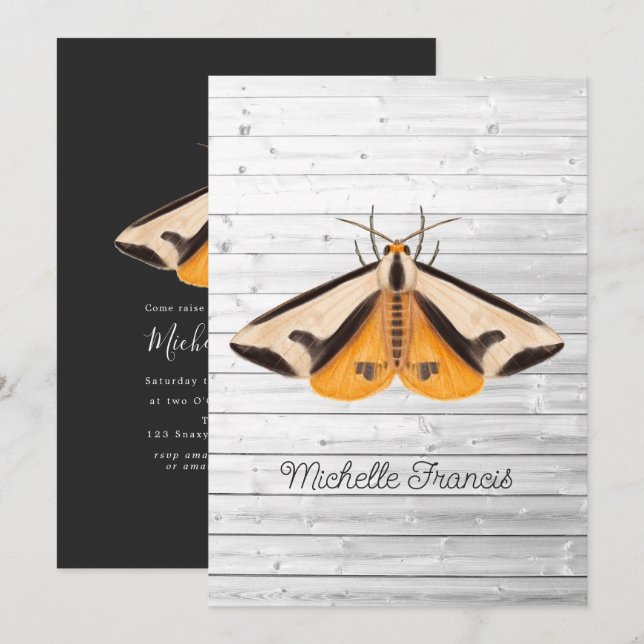 Moths inbjudan till Guld (Fram/baksida)