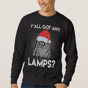 Moths Meme med jul har Lampa xmas högtid Lång Ärmad Tröja