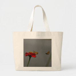 Moths och Red Zinnia Jumbo Tygkasse