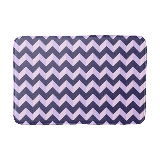 Motif Chevron Violet Badrumsmatta (Framsidan)