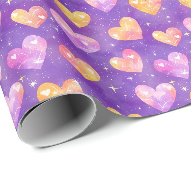 motif coeurs 3 presentpapper (Rullad Hörn)
