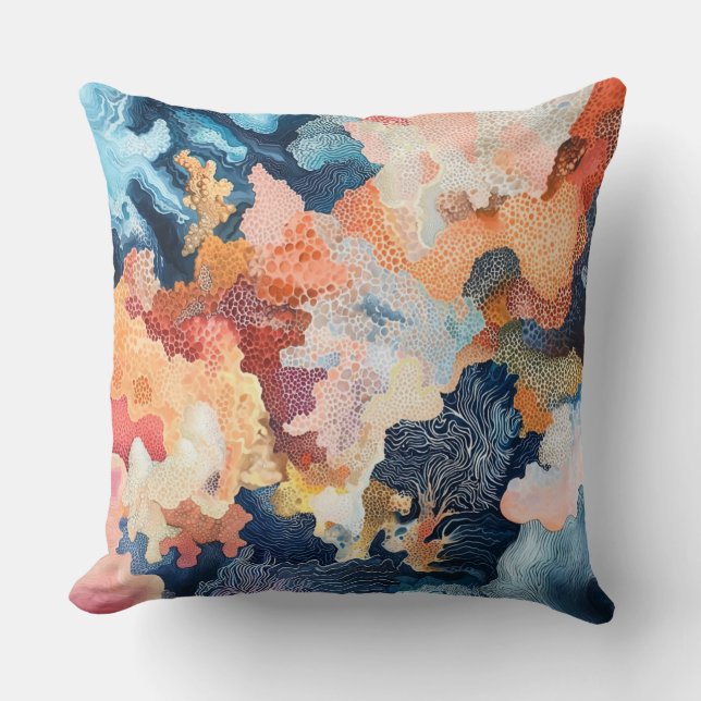 Motif corail abstrait pour déco marine 🌿 kudde (Framsida)