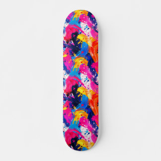motif coups de pinceaux mini skateboard bräda 18,5 cm