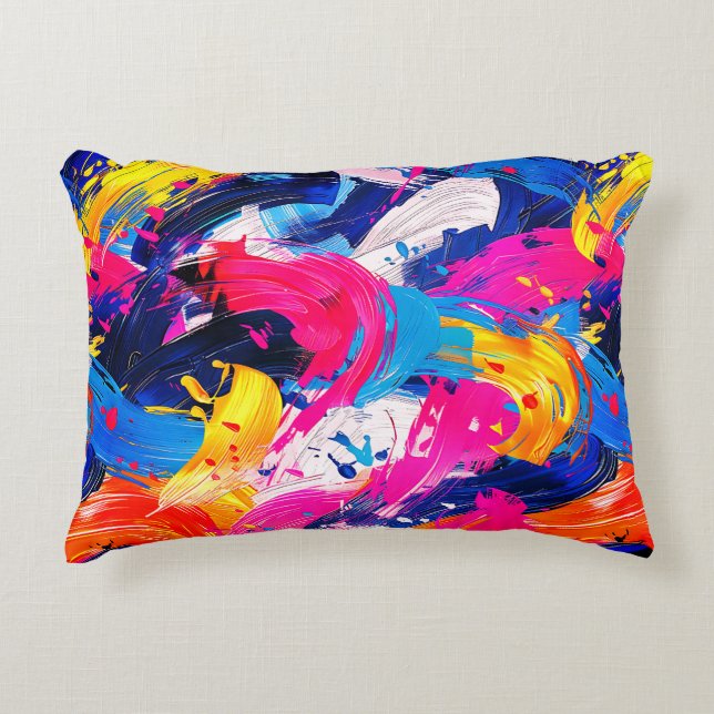 motif coups de pinceaux prydnadskudde (Framsidan)