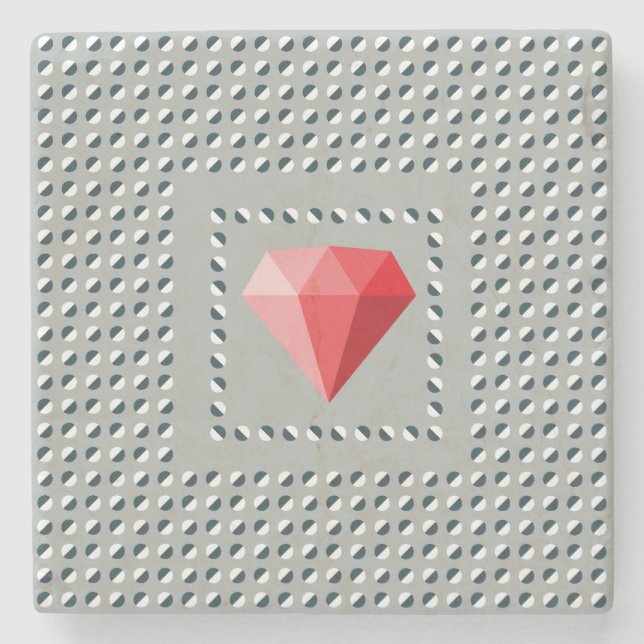 Motif dansant Illusion d'optique Rubis  Stenunderlägg (Framsidan)