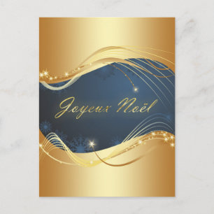 Motif de Noël eller avec fond bleu Helg Vykort