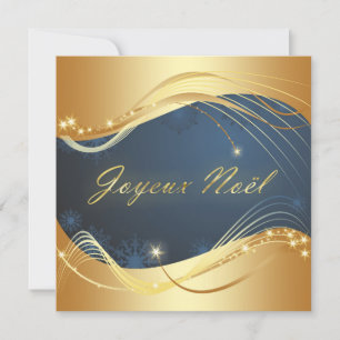 Motif de Noël eller avec fond bleu Julkort