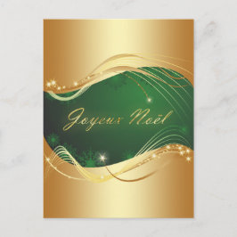 Motif de Noël eller avec fond vert Vykort