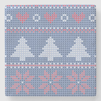 Motif de tricot de Noël Bleu Stenunderlägg