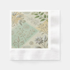 Motif Design för silver Blommigt Pappersservett
