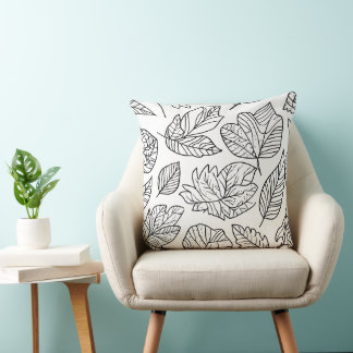 Motif Feuilles Botaniques - Élégant Design Naturel Kudde