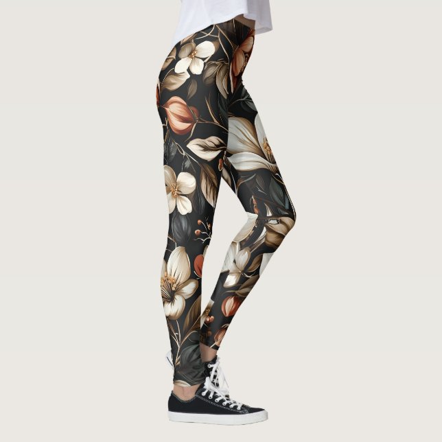 🌸 Motif floral élégant et intemporel 🌸 Leggings (Höger)