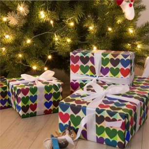 Motif för ljusa och feta färgstarka hörn presentpapper