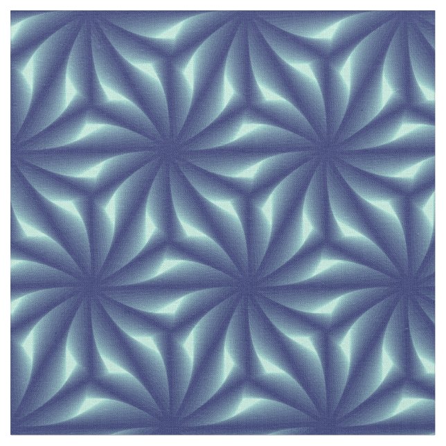 Motif Fractale Bleu marine Tyg (Närbild)