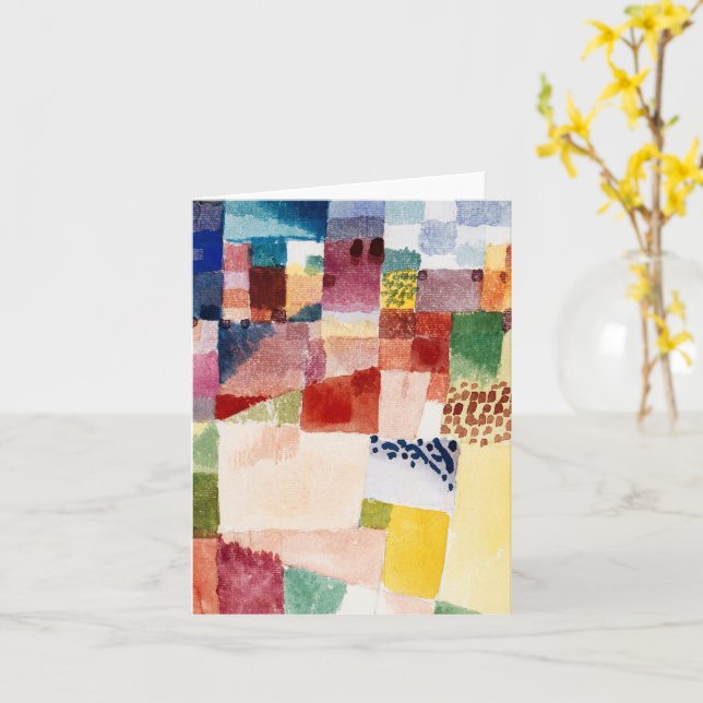 Motif från Hammamet av Paul Klee, Abstrakt Art Kort (Gul blomma)