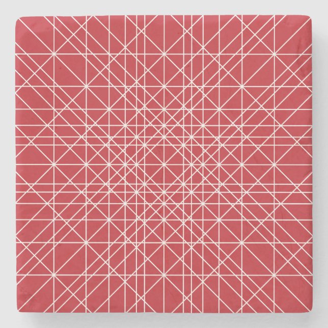 Motif Géométrique Miroku Rouge et blanc Stenunderlägg (Framsidan)