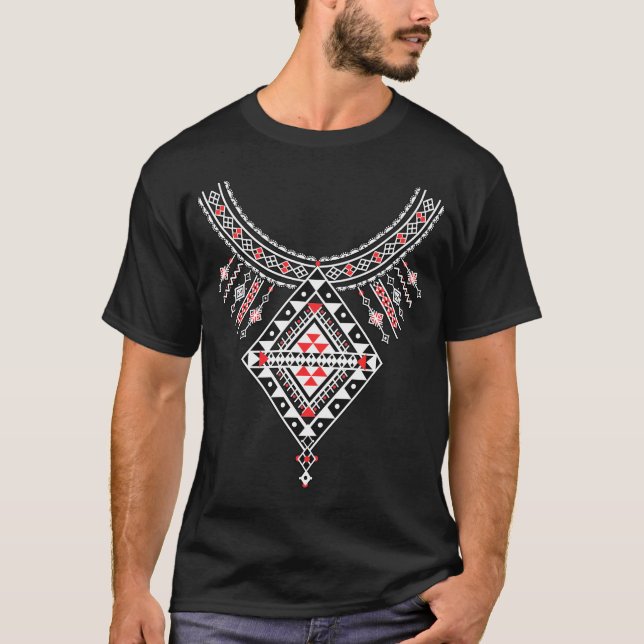 MOTIF KABYLE AMAZIGH SYMBOLE DES BERBERES T SHIRT (Framsida)