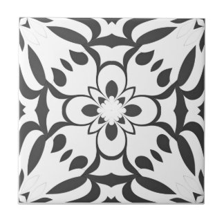 Motif noir sur fond blanc kakelplatta