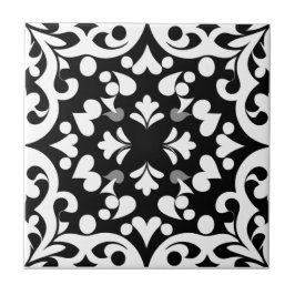 Motif noir sur fond blanc kakelplatta