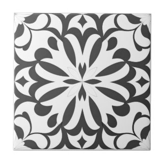 Motif noir sur fond blanc kakelplatta