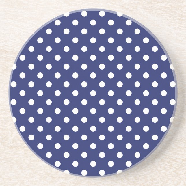 Motif Pois Blanc Bleu marine Underlägg (Framsidan)