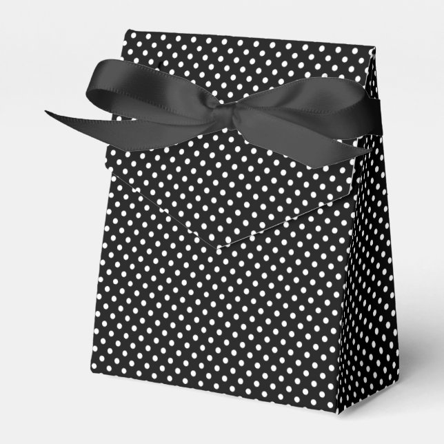 Motif Pois Blanc Noir et blanc Presentaskar (Framsidan Sidan)