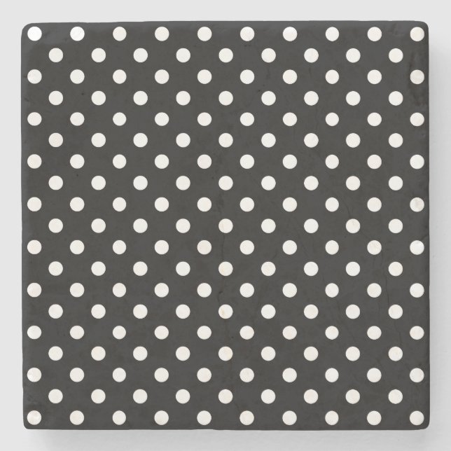 Motif Pois Blanc Noir et blanc Stenunderlägg (Framsidan)