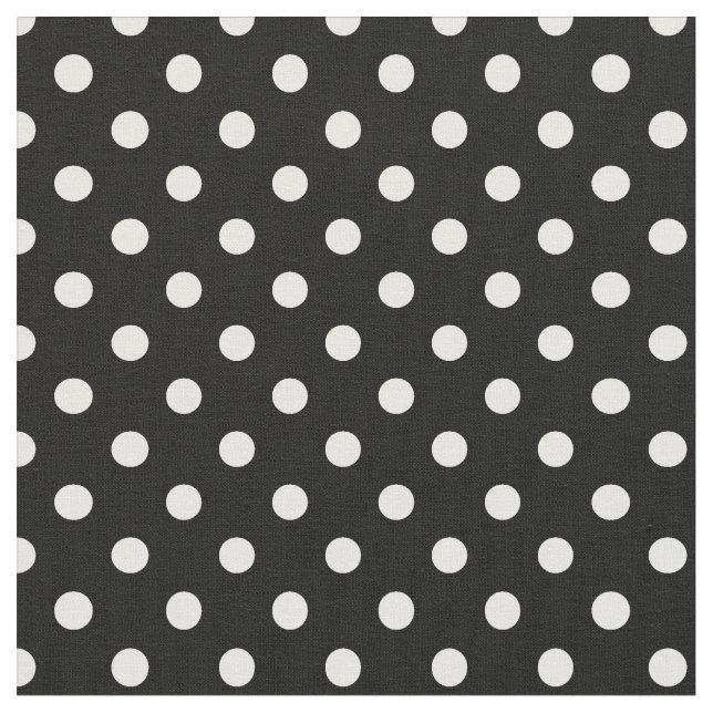 Motif Pois Blanc Noir et blanc Tyg (Närbild)