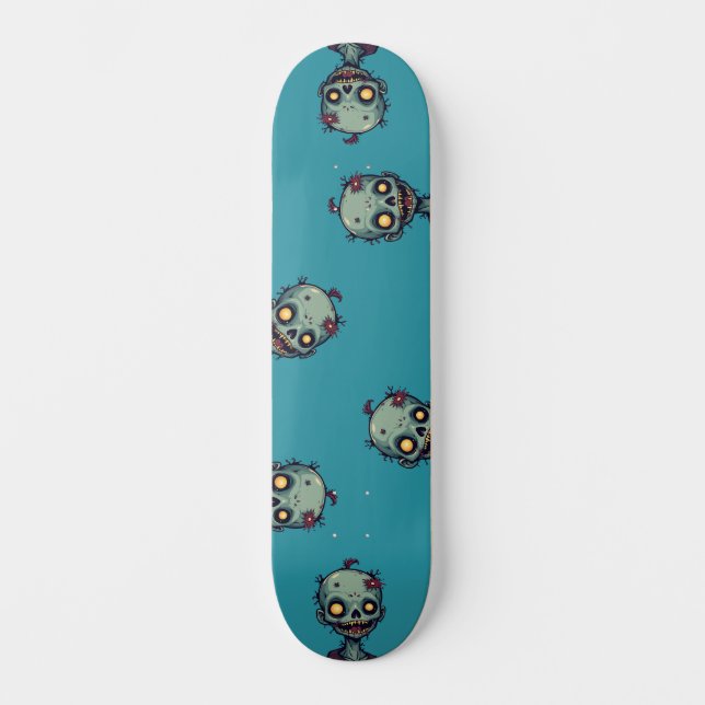 Motif zombie bleu mini skateboard bräda 18,5 cm (Framsida)